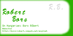 robert bors business card