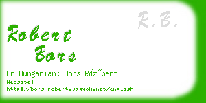 robert bors business card